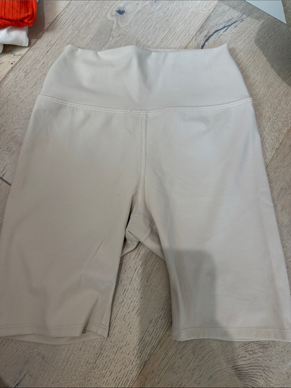 Joah Brown Cream High-Rise Bike Shorts